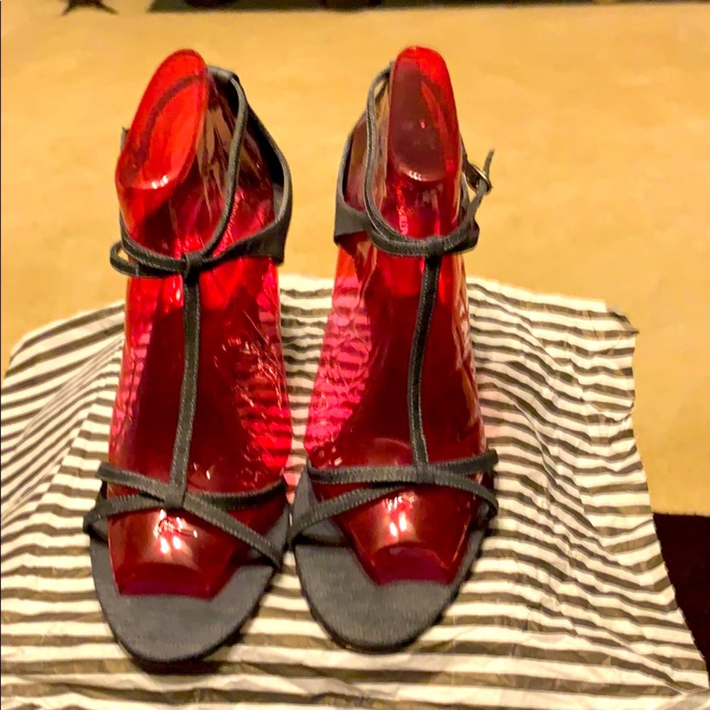 Denim 3in Strappy Banana Republic size 9 1/2 heels